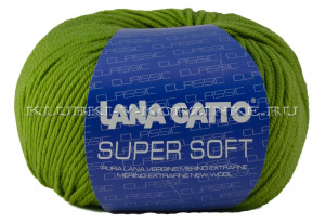 Пряжа Super Soft Lana Gatto - (13277 - Фисташка) 50 г / 125 м100% мериносовая шерсть экстрафайн