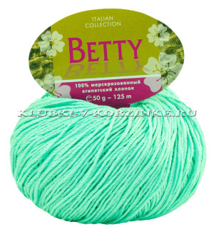 Пряжа Betty - (51 - Мята) 50 г / 125 м100% египетский мерсеризованный хлопок
