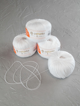 Пряжа Пехорка «Ажурная» - (01 - Белый)