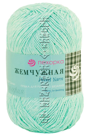 Пряжа Пехорка &quot;Жемчужная&quot; - (411 -  Мята) 100 г / 425 м50% хлопок, 50% вискоза