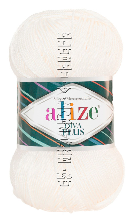 Пряжа Diva Plus Alize - (62 - Молочный)