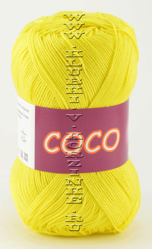 Пряжа VITA cotton &quot;COCO&quot; - (4320 - Ярко-желтый) 50 г / 240 м100% мерсеризованный хлопок