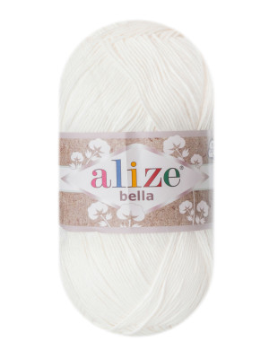 Пряжа Bella 100 Alize - (62 - Молочный) 