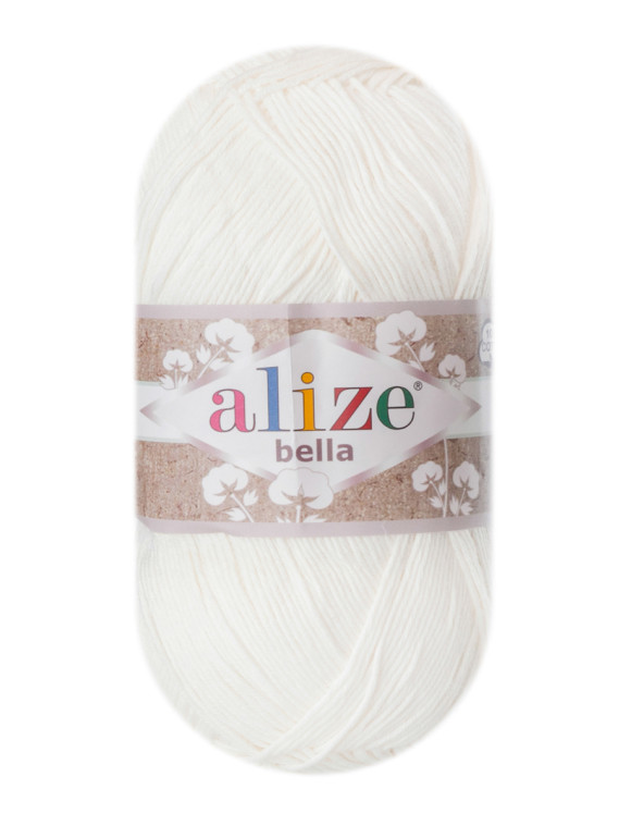 Пряжа Bella 100 Alize - (62 - Молочный)