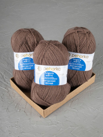 Пряжа Пехорка «Ангорская теплая» - (701 - Какао)