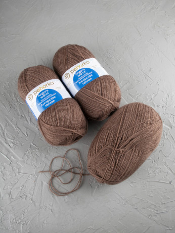 Пряжа Пехорка «Ангорская теплая» - (701 - Какао)