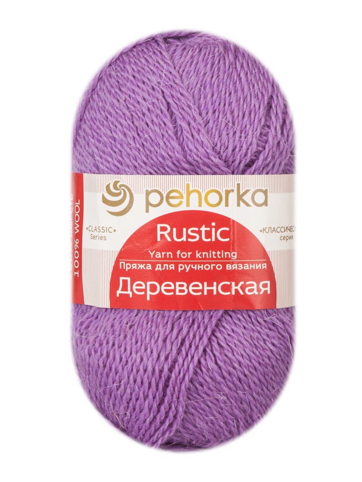 Пряжа Пехорка «Деревенская» - (516 - Персидская сирень)