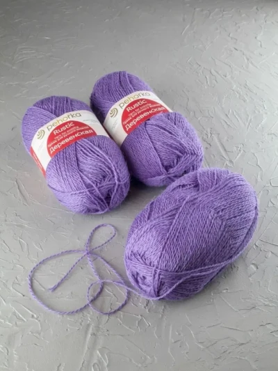 Пряжа Пехорка «Деревенская» - (516 - Персидская сирень)