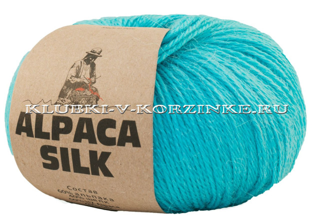 Пряжа Alpaca Silk (3743 - Бирюзовый)