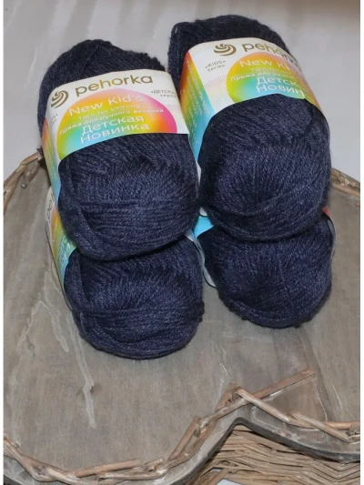 Пряжа Пехорка «Детская новинка» - (255 - Джинсовый)