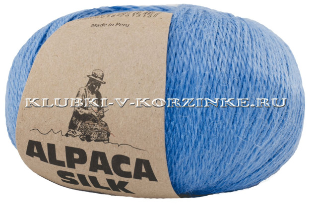 Пряжа Alpaca Silk (9017 - Темно-голубой)