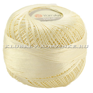 Пряжа YarnArt Tulip - (437 - Кремовый) 50 г / 250 м100% микрофибра 