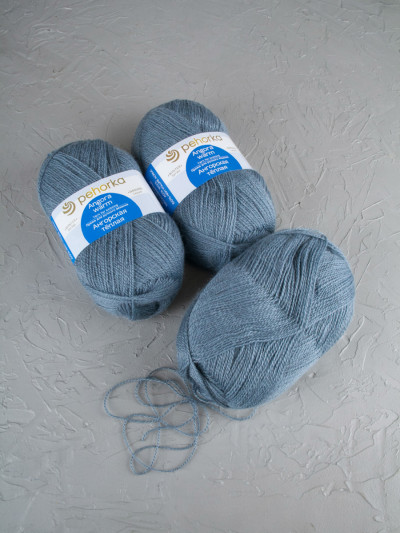 Пряжа Пехорка «Ангорская теплая» - (174 - Стальной)