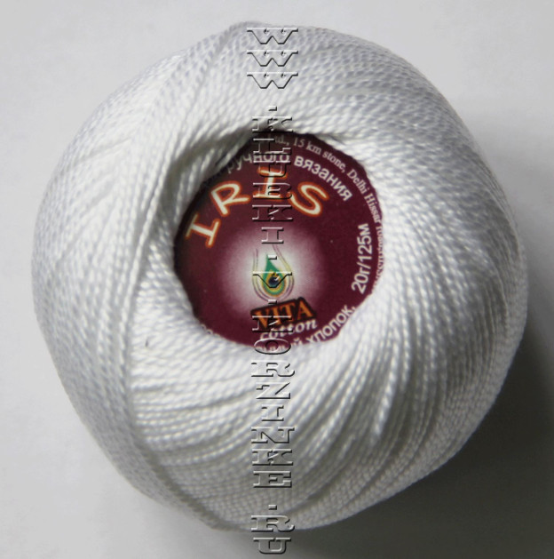 Пряжа VITA cotton IRIS - (2101 - Белый)