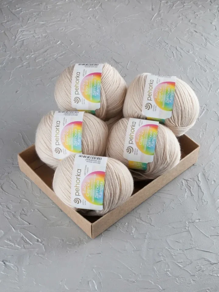 Пряжа Пехорка «Детский каприз» - (442 - Натуральный)