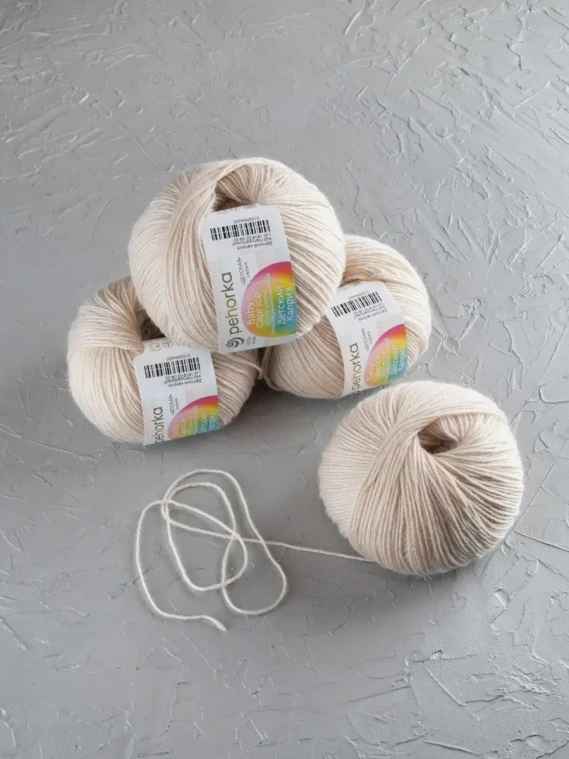 Пряжа Пехорка «Детский каприз» - (442 - Натуральный)