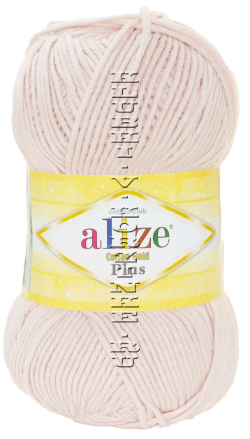 Пряжа Cotton Gold Plus Alize - (161 - Светлая пудра)