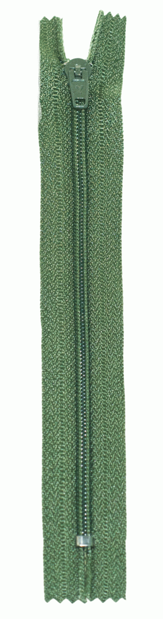 Молния Спираль н/р брючная G004P Gamma, тип 4, 20 см (315 - Олива)