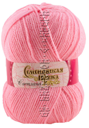 Пряжа Семеновская «Светлана» - (79 - Ярко-розовый) 100 г / 250 м50% шерсть, 50% акрил