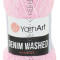Пряжа YarnArt Denim Washed - (906 - Розовый, белый)