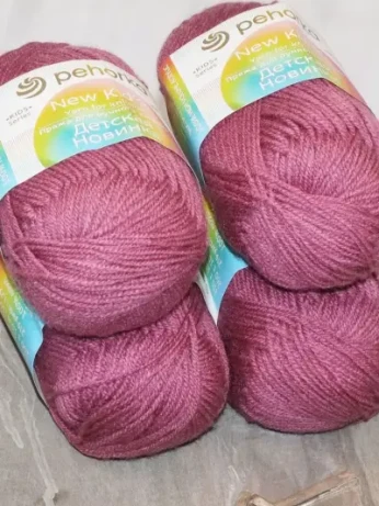 Пряжа Пехорка «Детская новинка» - (21 - Брусника)